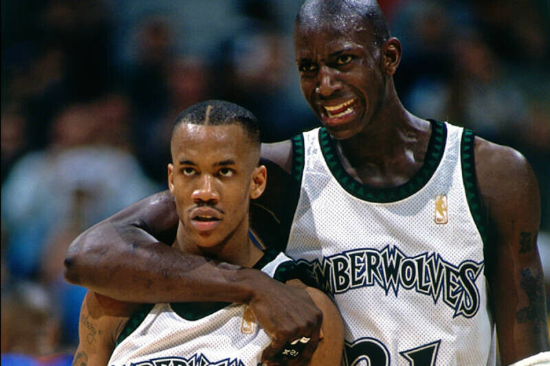 Kevin Garnett y Stephon Marbury en Minnesota Timberwolves